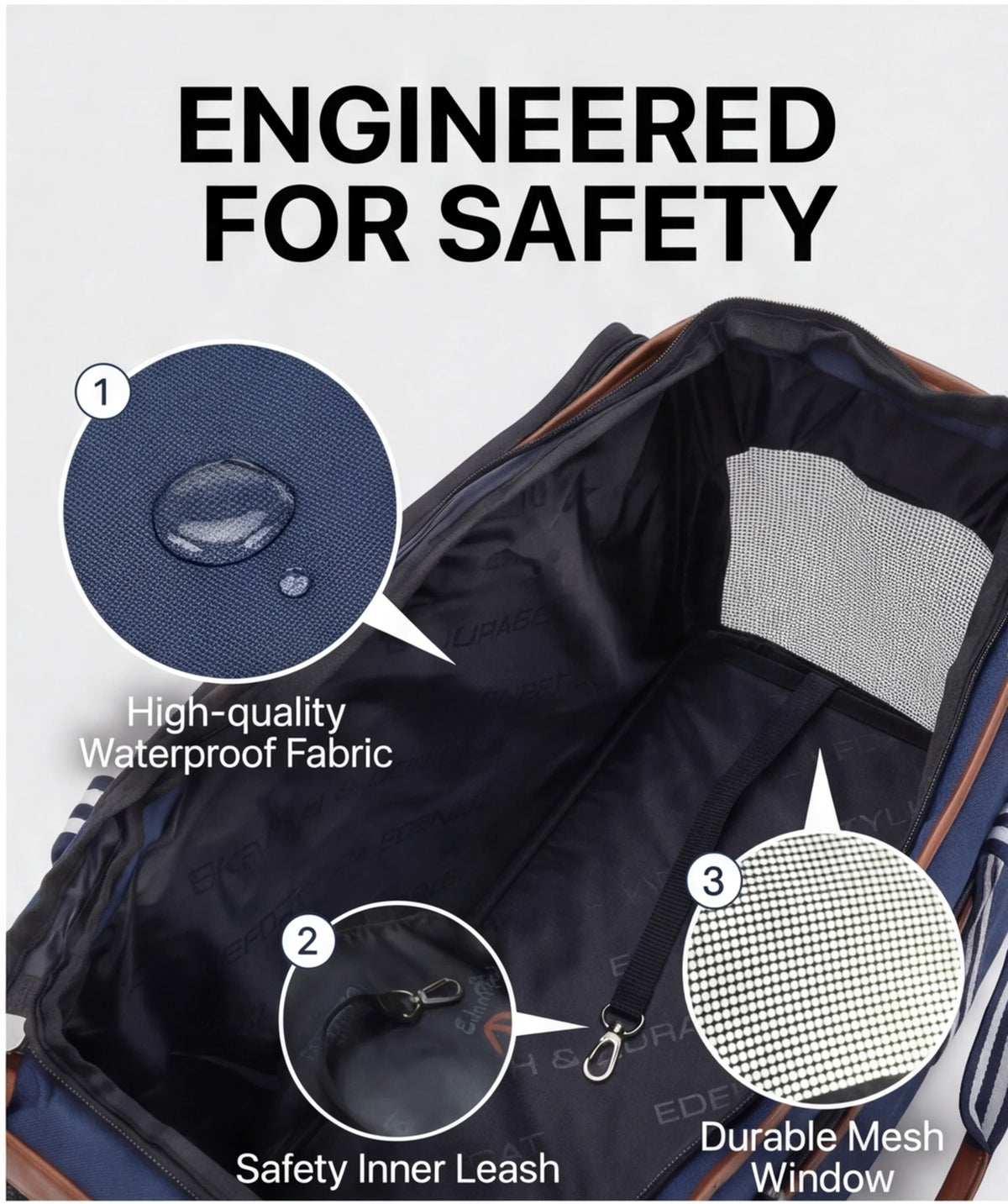 Breathable Pet Carrier Bag For Travel And Small Dogs