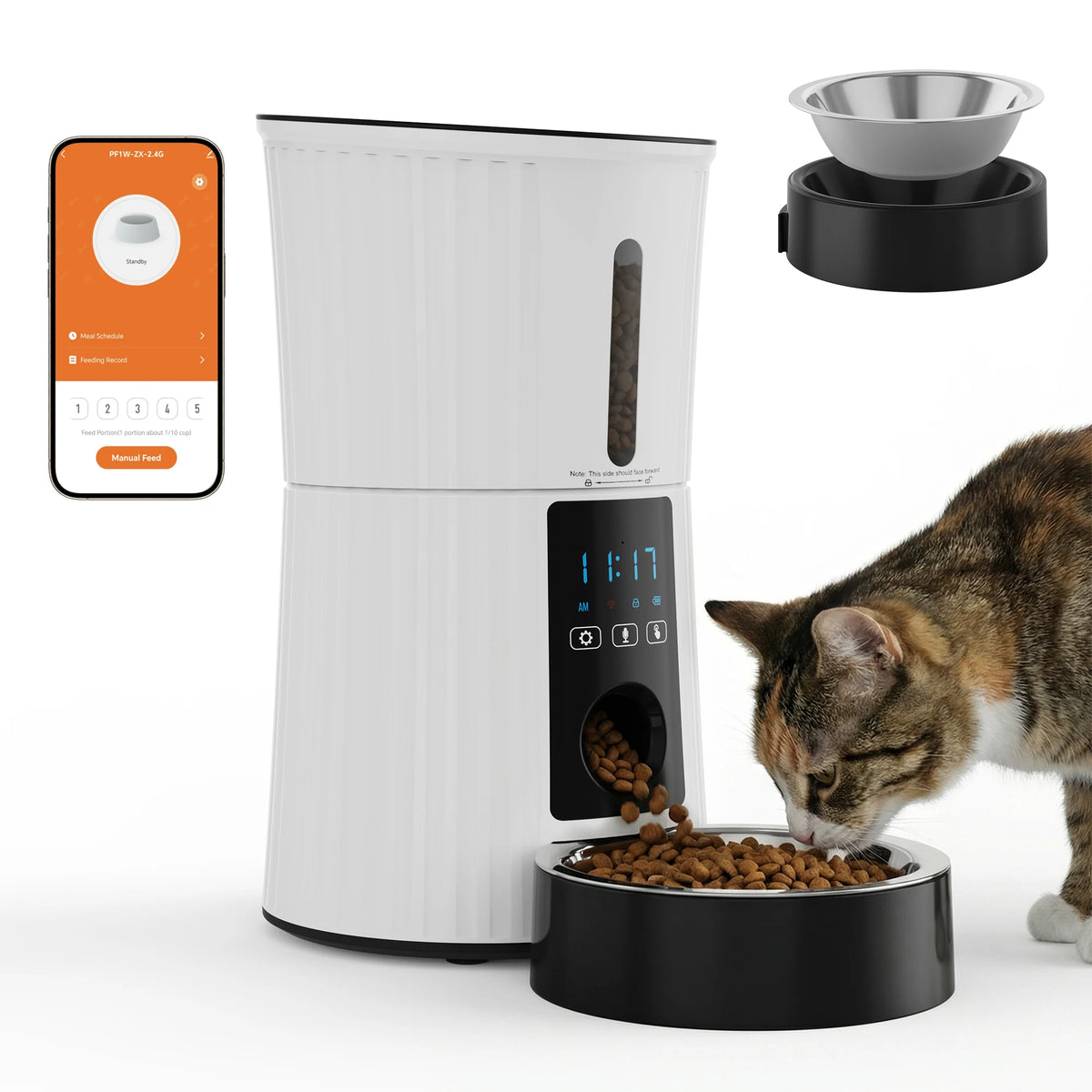 JHK Automatic Cat Feeder With WiFi App Control And Timer