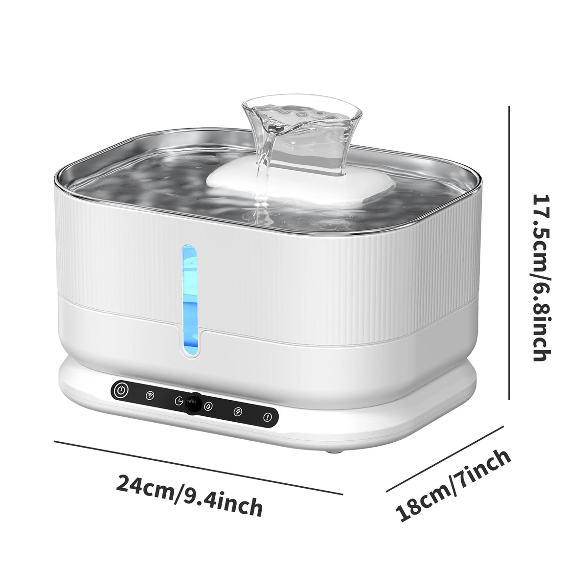 Cordless Rechargeable Automatic Cat Water Fountain Pet Dispenser