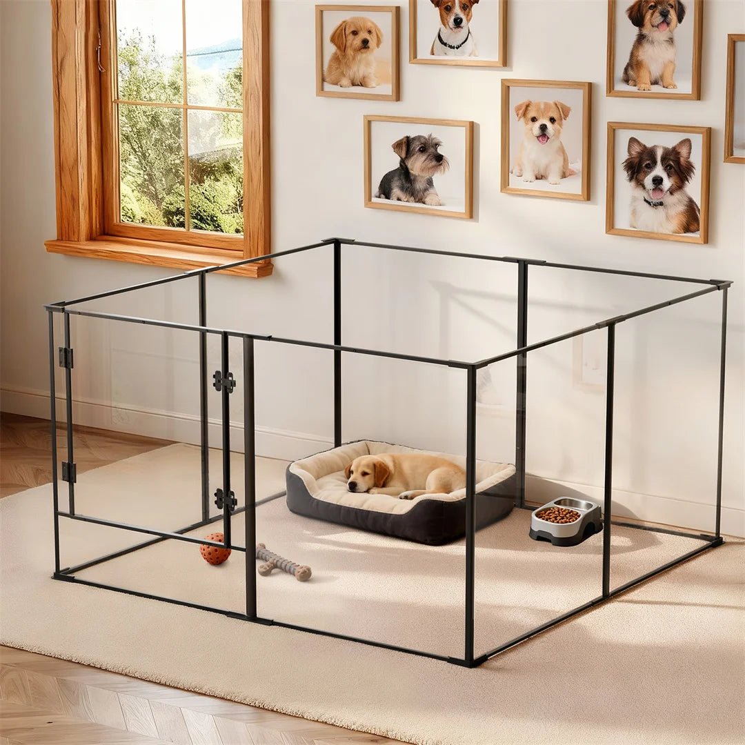 Bingopaw 8 Panel Acrylic Dog Indoor Whelping Playpen