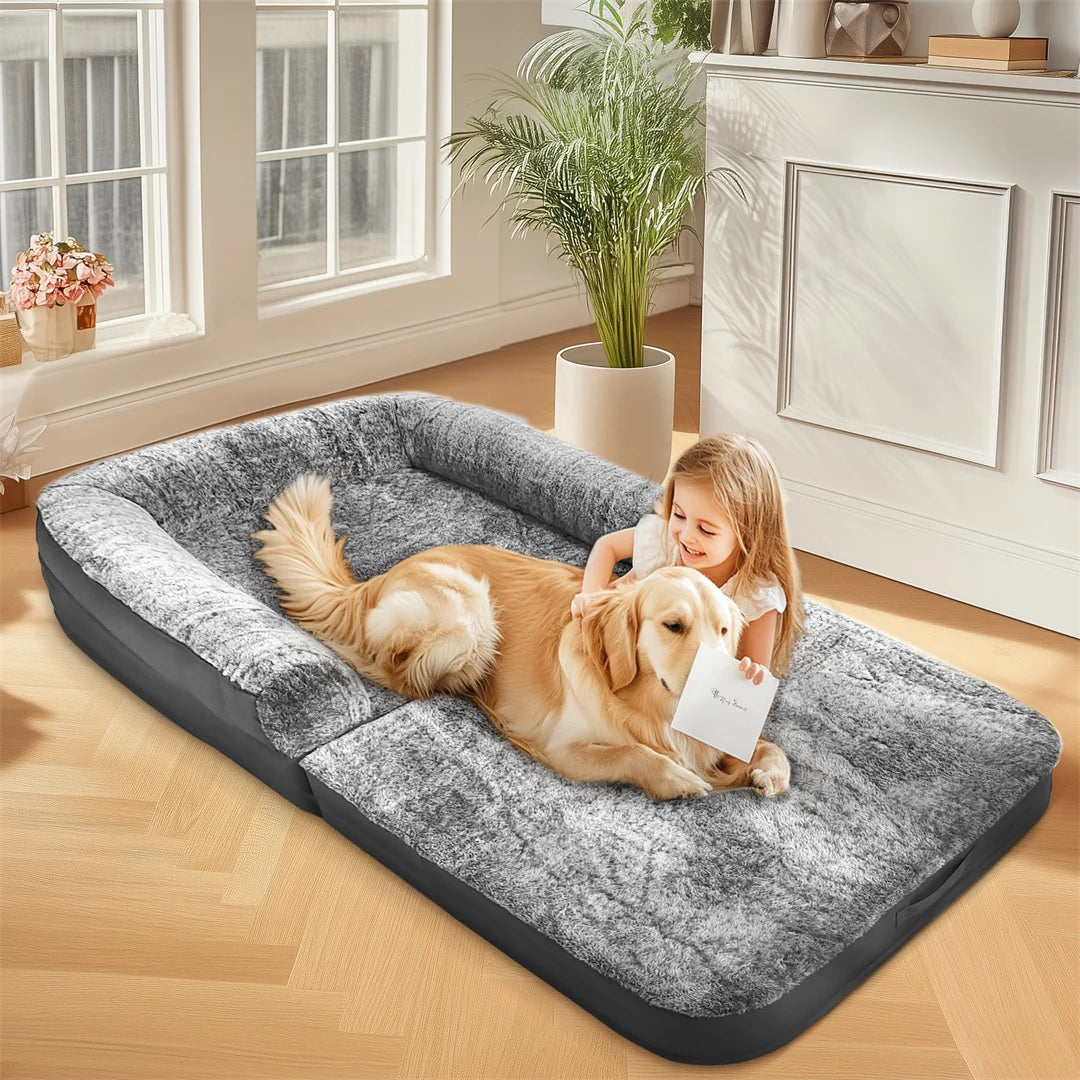 Bingopaw Orthopedic Calming Dog Bed With Removable Plush Cover