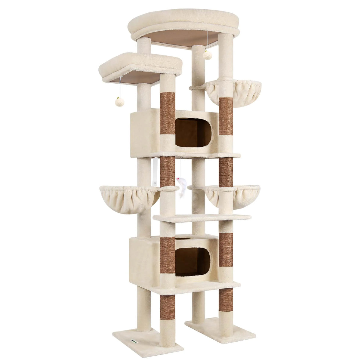 Globlazer Adjustable Multi-Level Cat Tree Tower with Condos and Hammocks