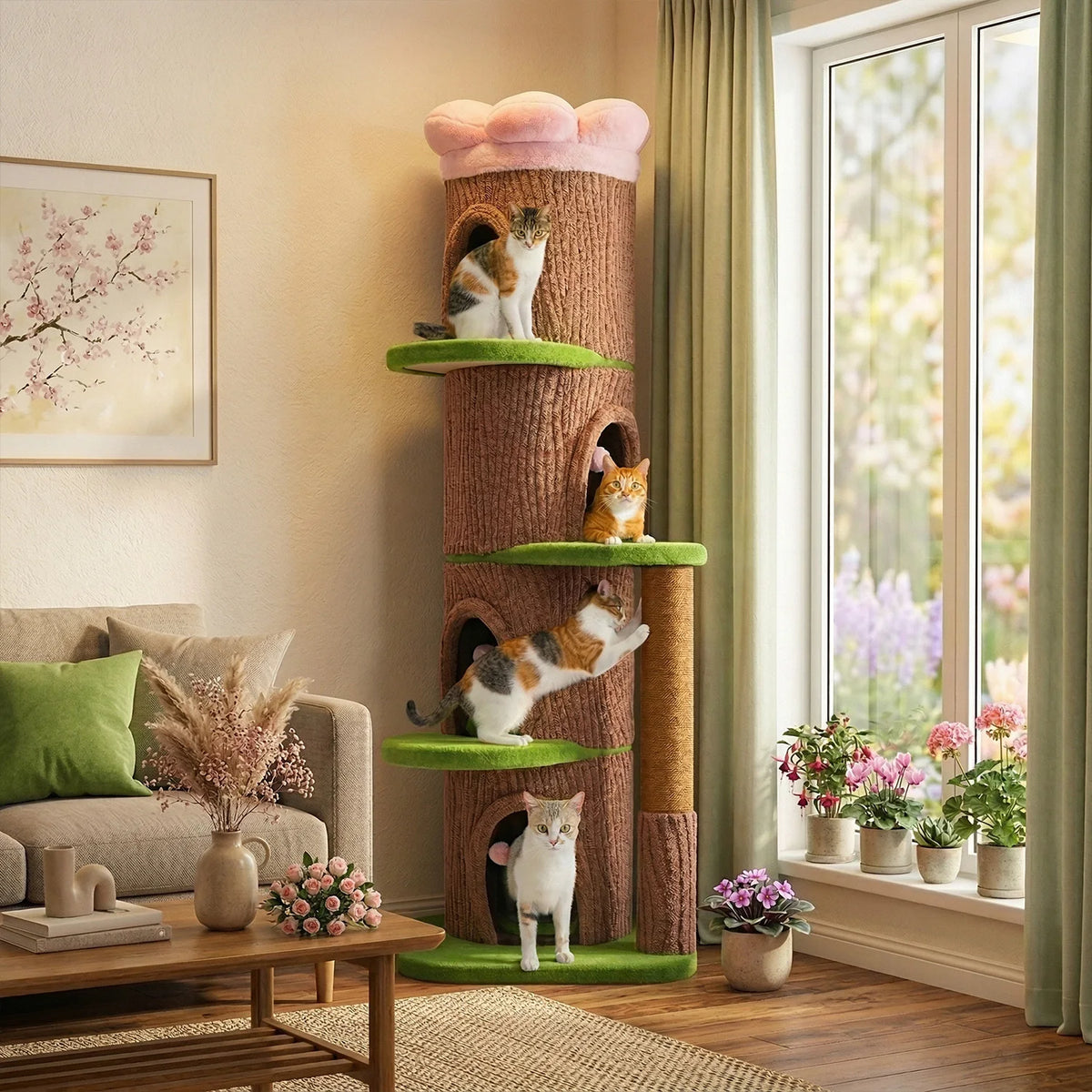 P Cat Tree Tower With Condos Scratching Posts And Beds