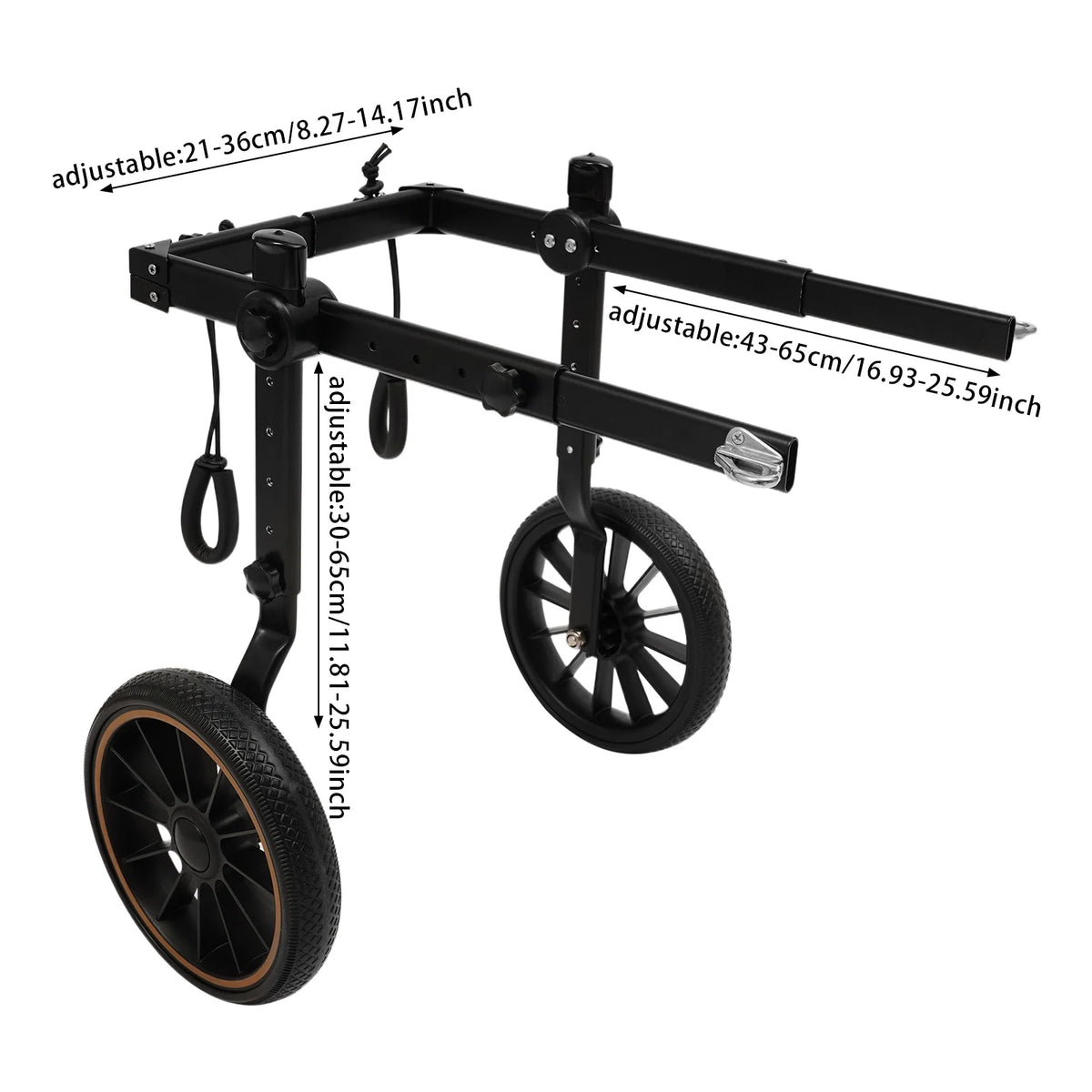 Cncest 2 Wheel Dog Wheelchair Back Pet Rehabilitation Walking Aid
