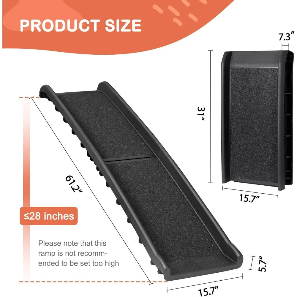 Foldable Pet Safety Ramp For Large Dogs Cars And Suvs
