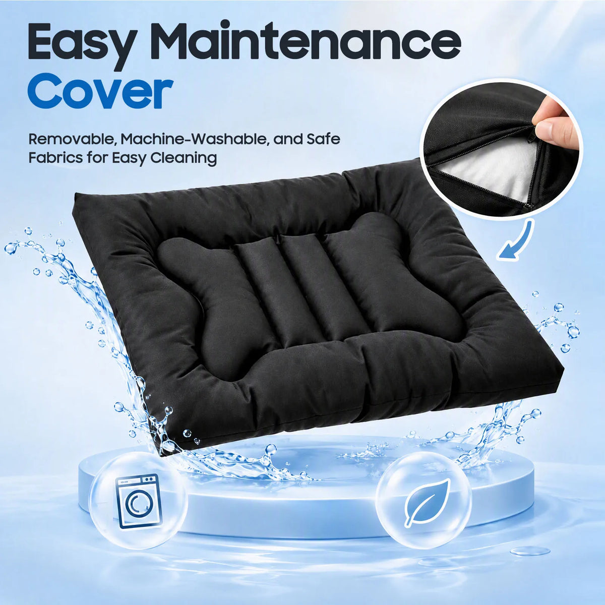Chew Proof Washable Dog Crate Bed for Indoor Outdoor Travel