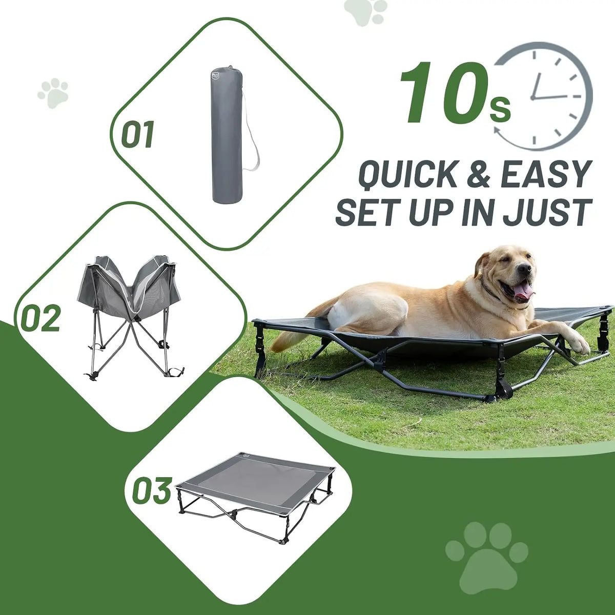 Timber Ridge Elevated Cooling Dog Bed With Breathable Mesh
