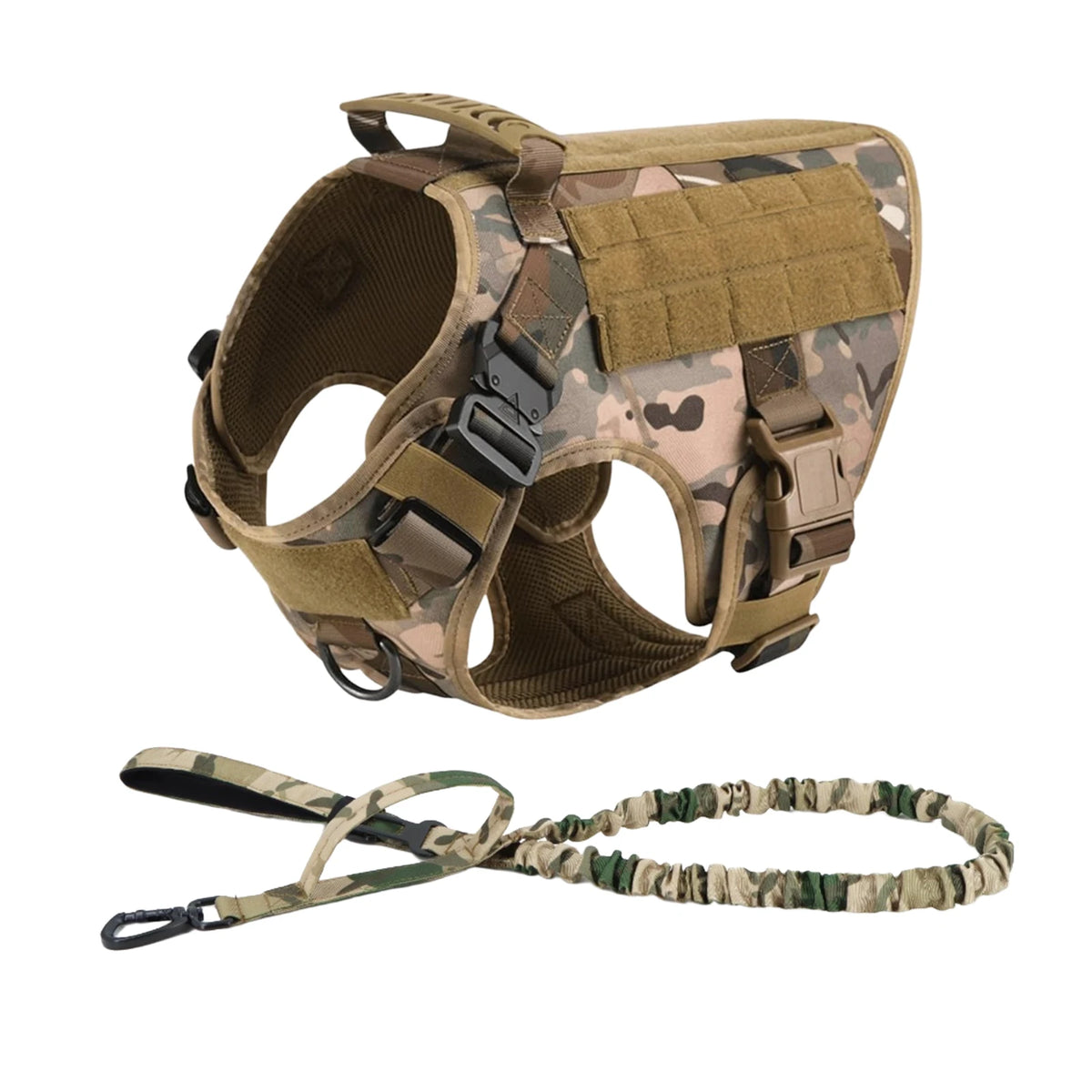Petravel Tactical Dog Harness With Padded Quick Release Buckles
