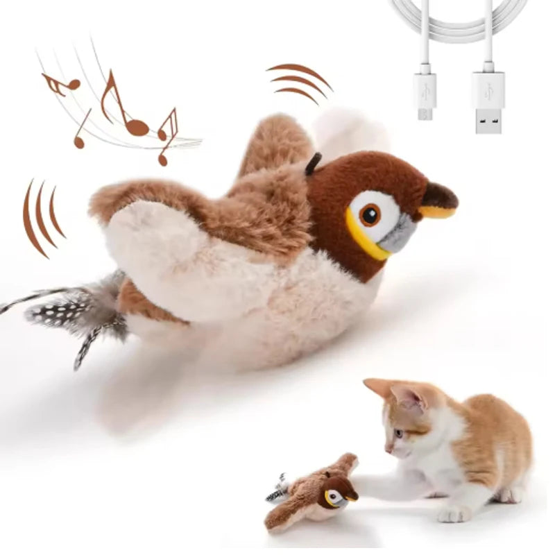 Interactive Simulated Chirping Bird Cat And Dog Toy