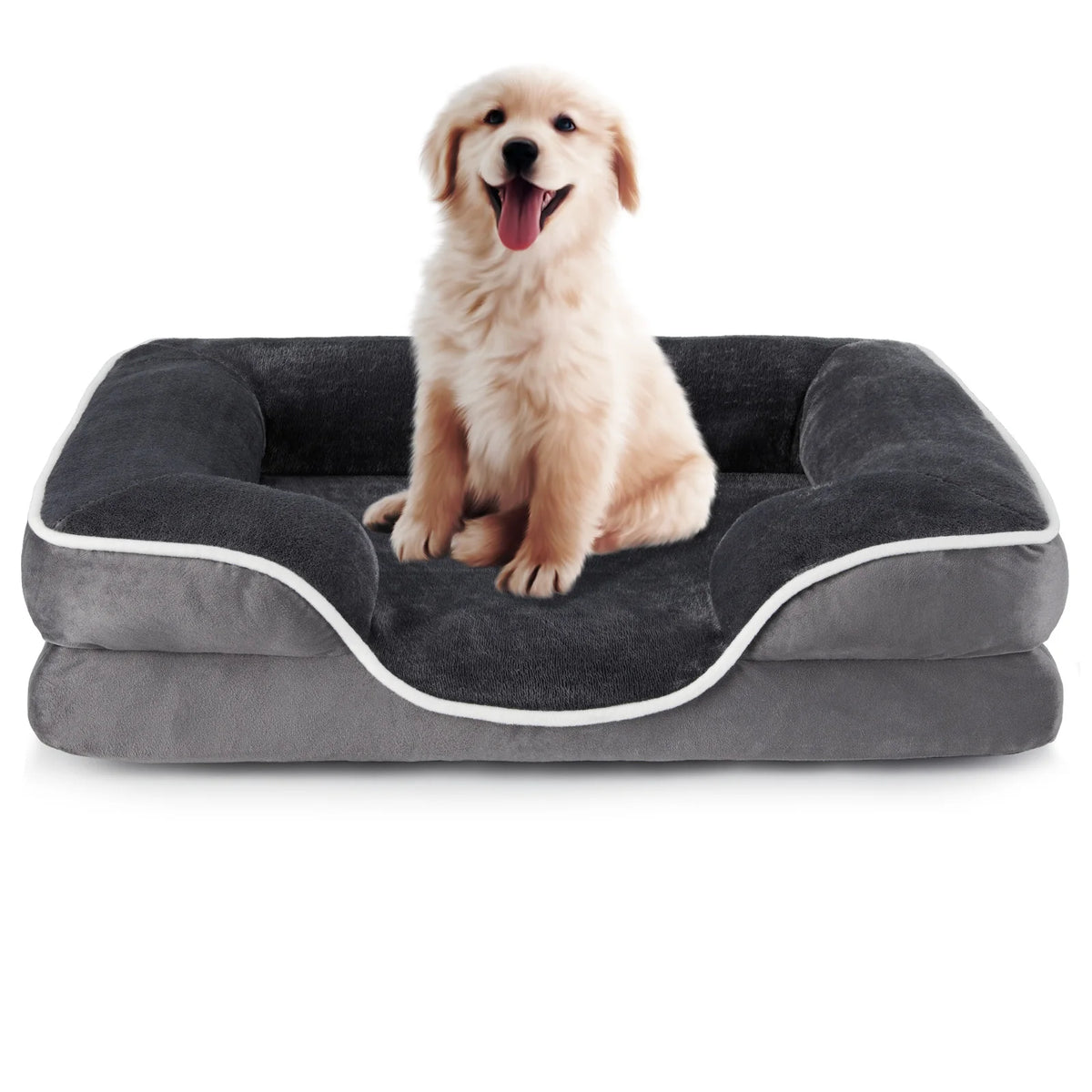MCQ Memory Foam Orthopedic Dog Bed With Washable Cover
