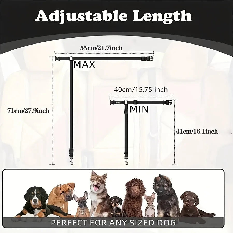 Tepoztec Adjustable Reflective Pet Car Seat Belt Harness