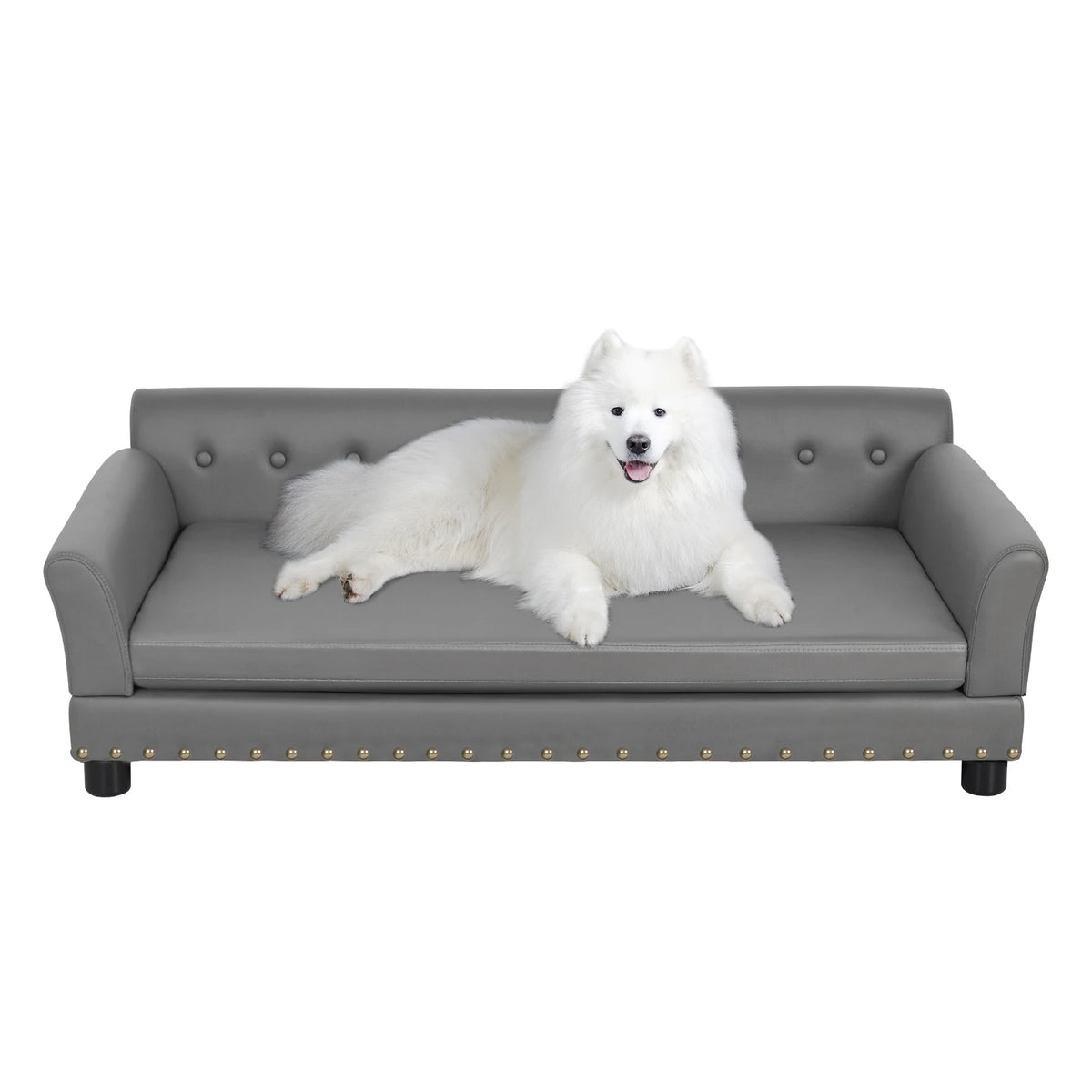 BINGOPAW Premium Elevated Rectangular Dog Sofa And Pet Couch