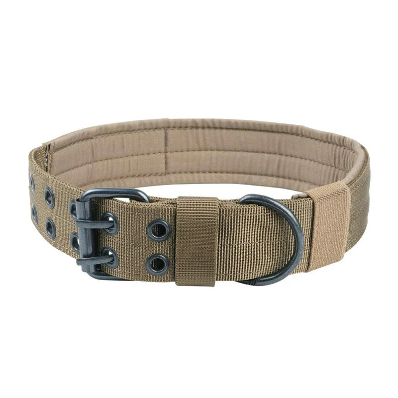 Heavy Duty Tactical Nylon Dog Collar With Adjustable Metal Buckle