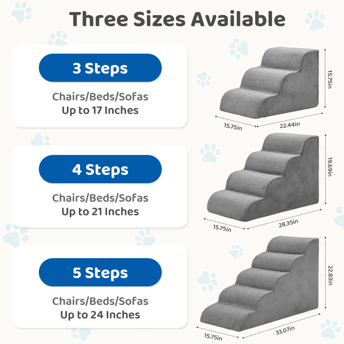Curved High Density Foam Pet Stairs And Indoor Ramp