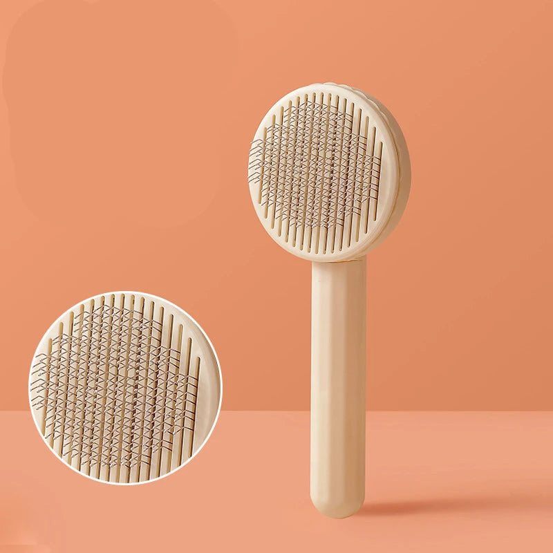 Pet Hair Removal Comb Cat Brush Self Cleaning Slicker Brush for Cats Dogs Hair Remover Scraper Pet Grooming Tool Cat Accessories