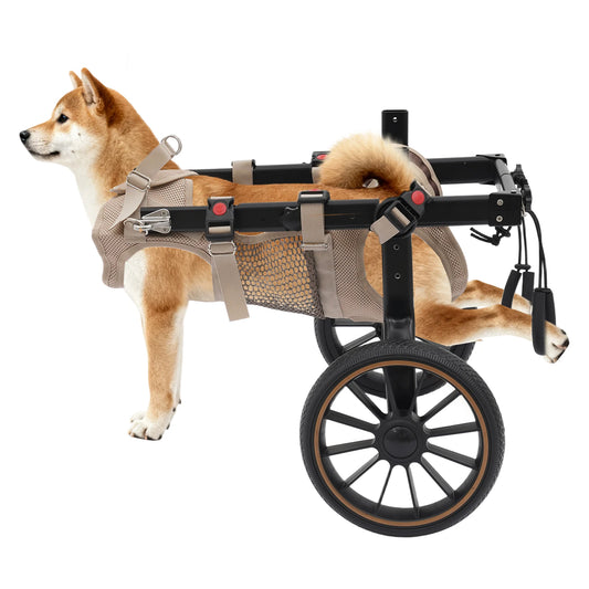 Bymaocar Adjustable Aluminum Dog Wheelchair With Hind Leg Support