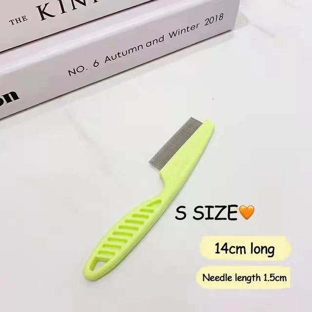 Stainless Steel Pet Grooming Comb Tool For Efficient Hair Shedding