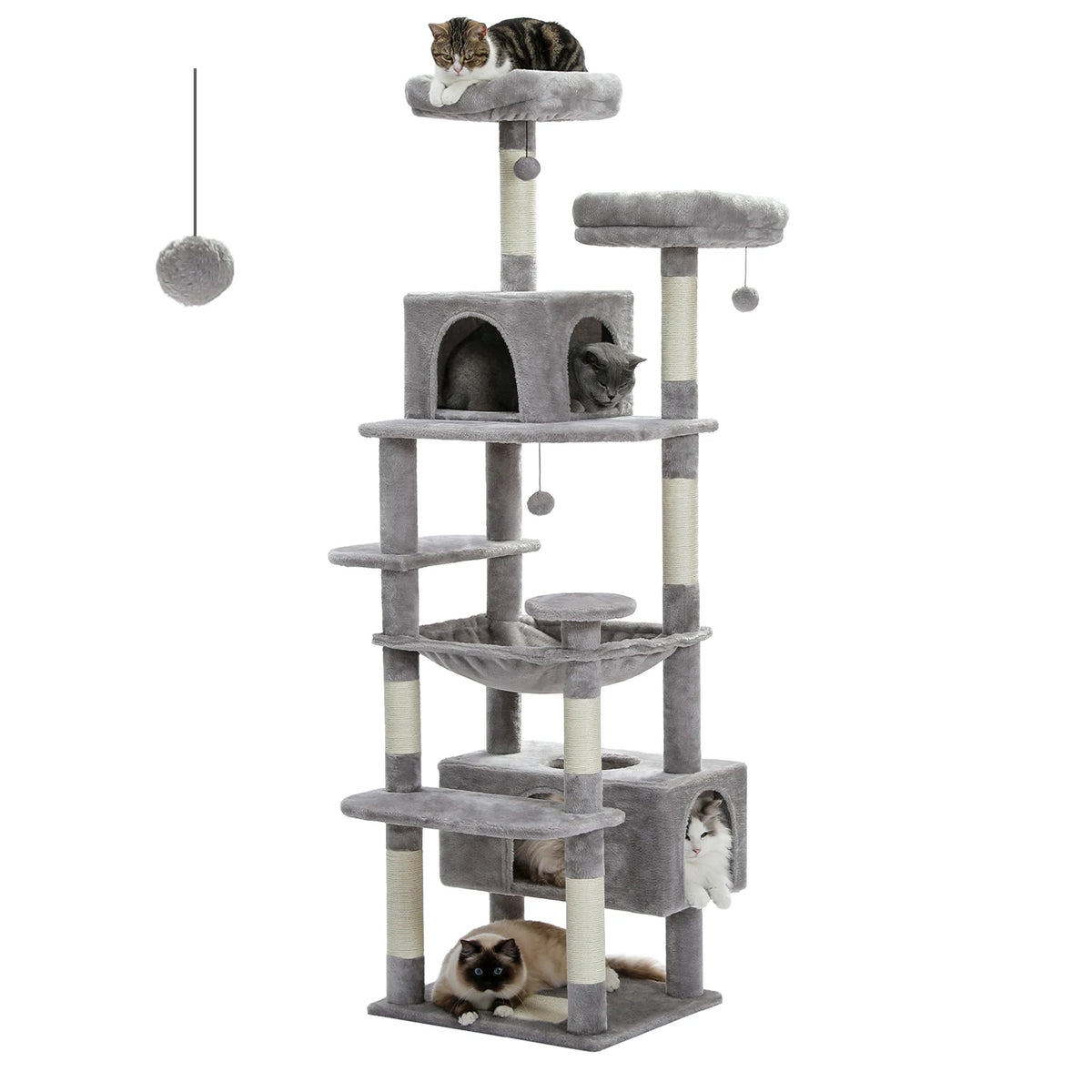 PAWZ Road Multi-Level Cat Tree With Sisal Scratching Posts