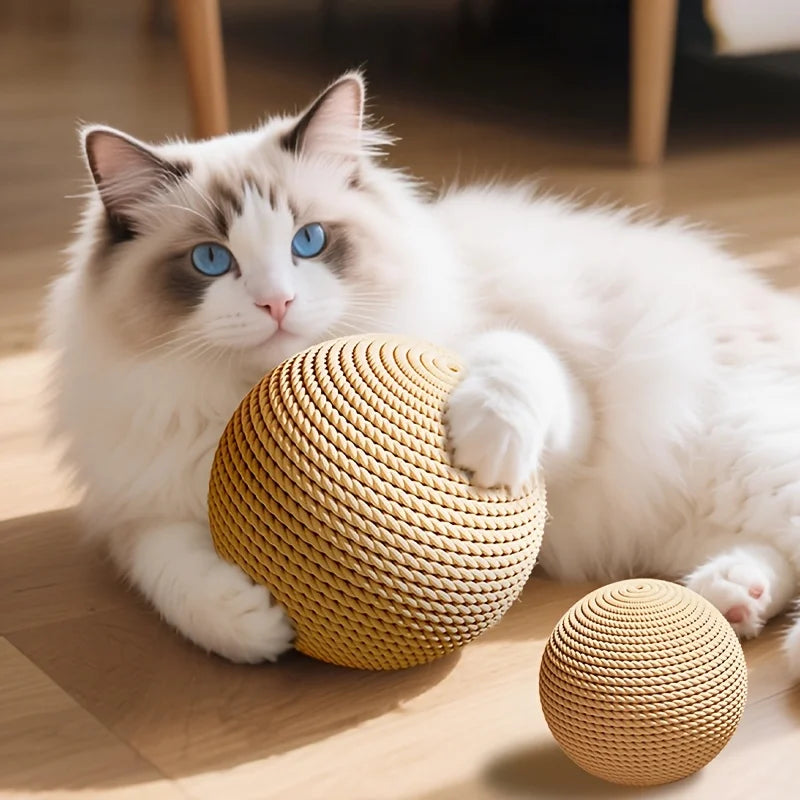 Interactive Sisal Cat Ball Toy Scratcher For Indoor Cats