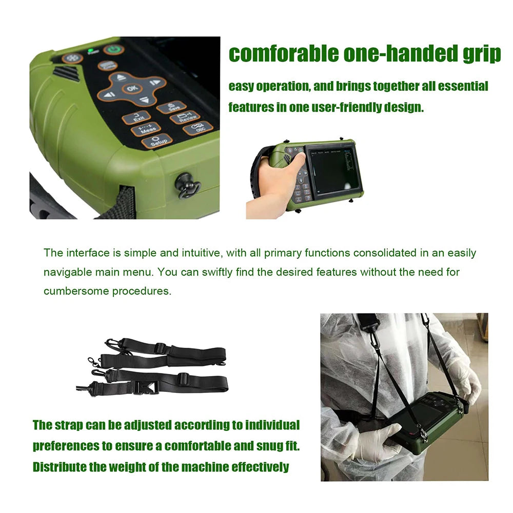 DAWEI Portable Veterinary Ultrasound Scanner For Animal Pregnancy Testing