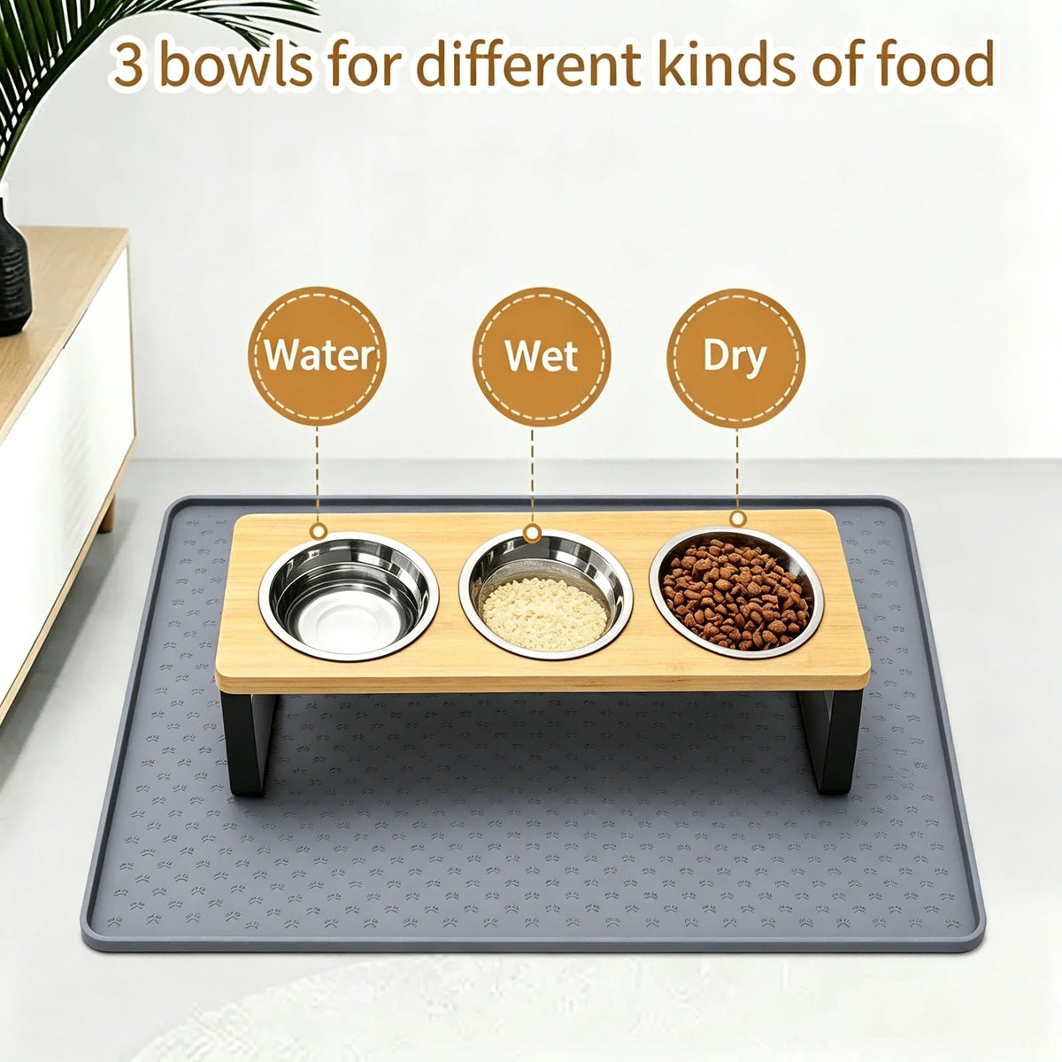 Premium Elevated Stainless Steel Pet Feeder Bowl Set