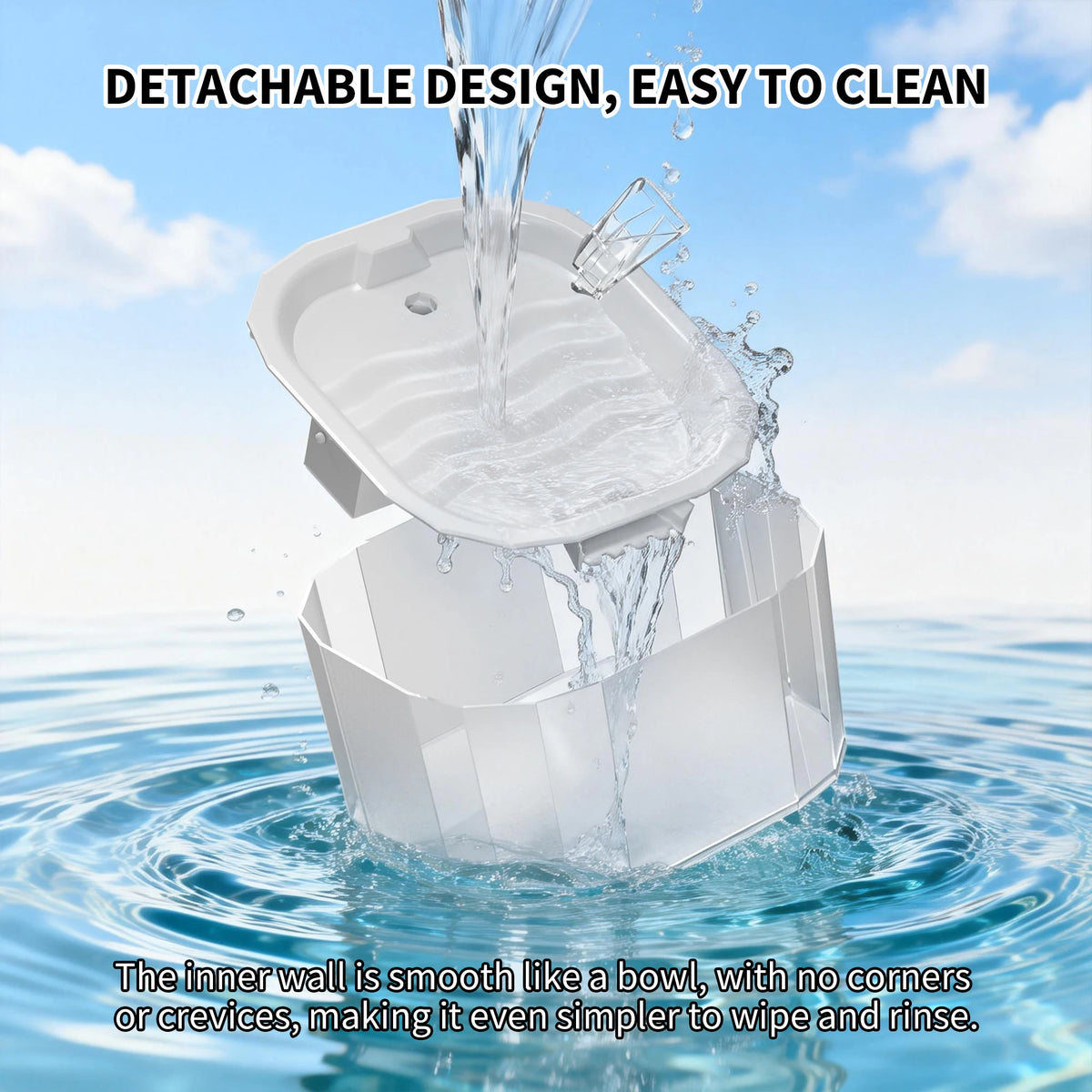 Automatic Cat Water Fountain And Feeder With Silent USB Pump