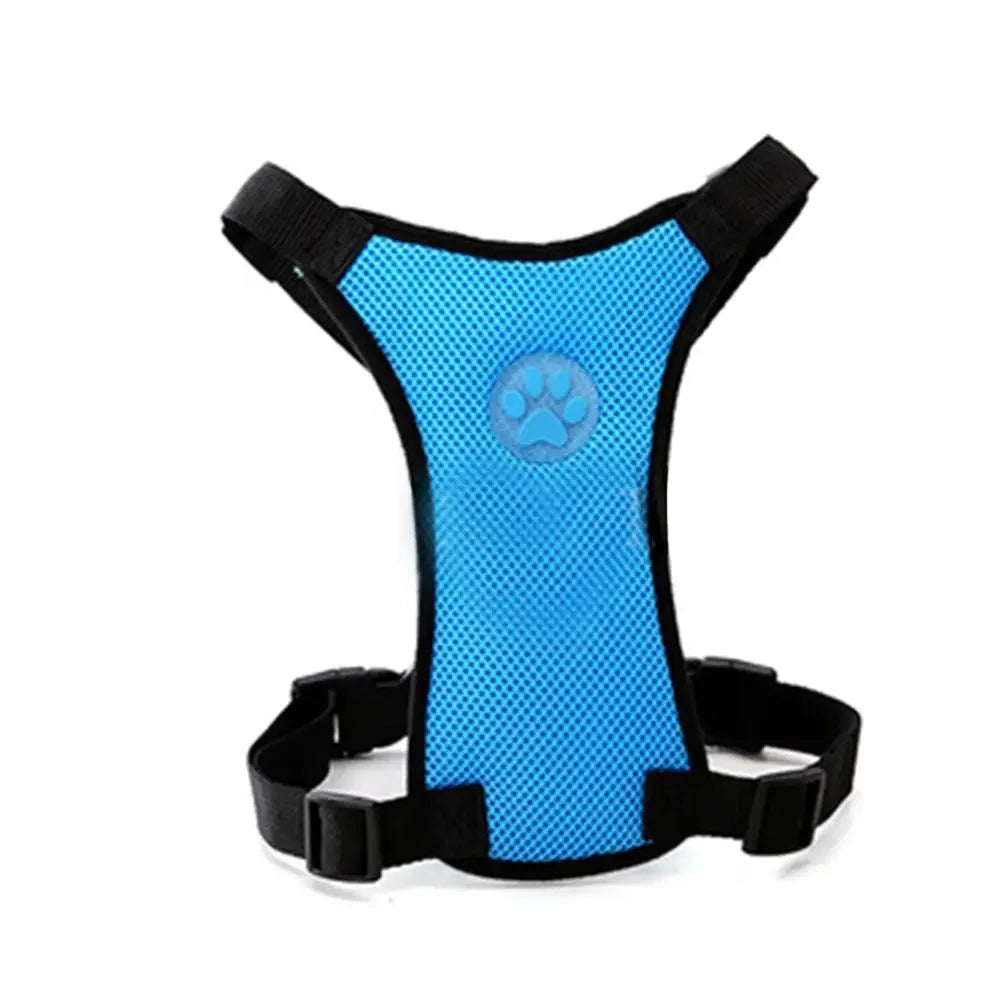 Adjustable Dog Vehicle Seatbelt Harness With Breathable Mesh Design