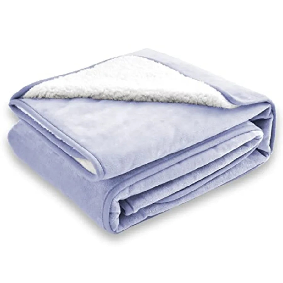 Waterproof Blanket for Bed Couch Sofa, Soft Liquid Pee Proof Pet Blanket for Dog Puppy Cat, Reversible Sherpa Fleece Furniture