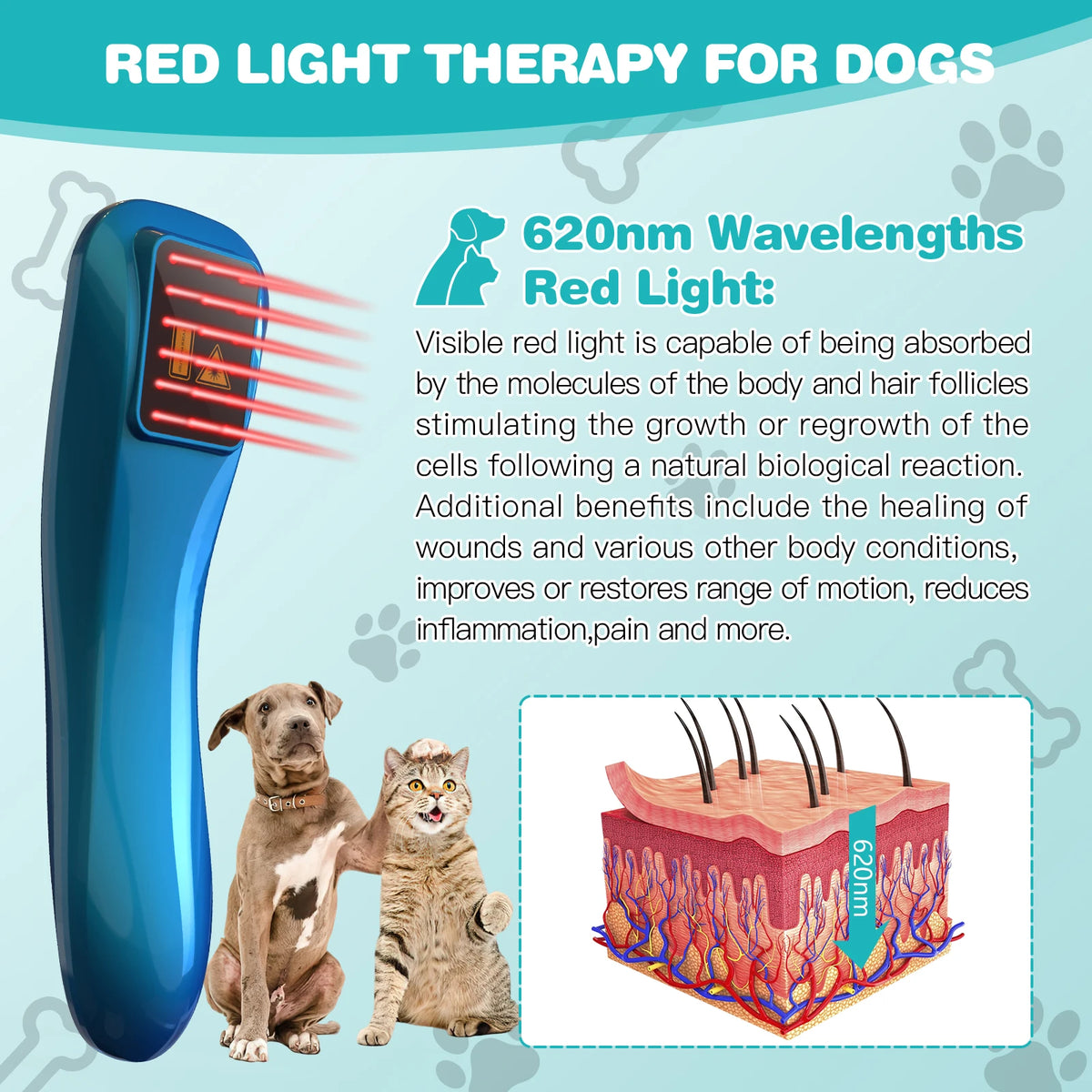 Pet Red Light Therapy Cold Laser Pain Relief Device For Dogs And Cats