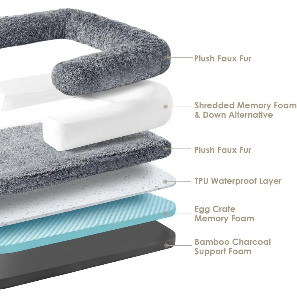 Premium Foldable Orthopedic Memory Foam Waterproof Pet Bed