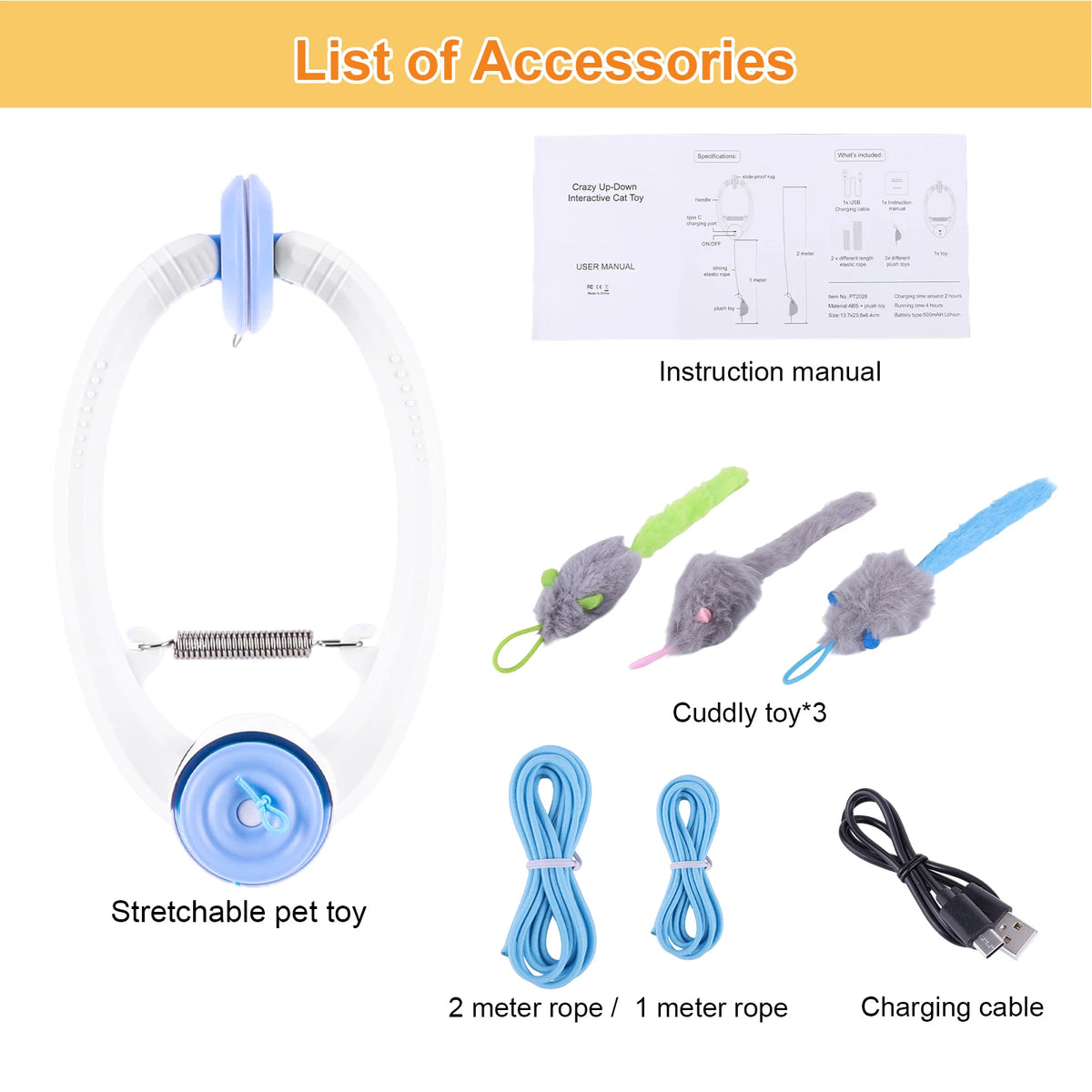 Automatic Retractable Door Hanging Self Play Cat Toy