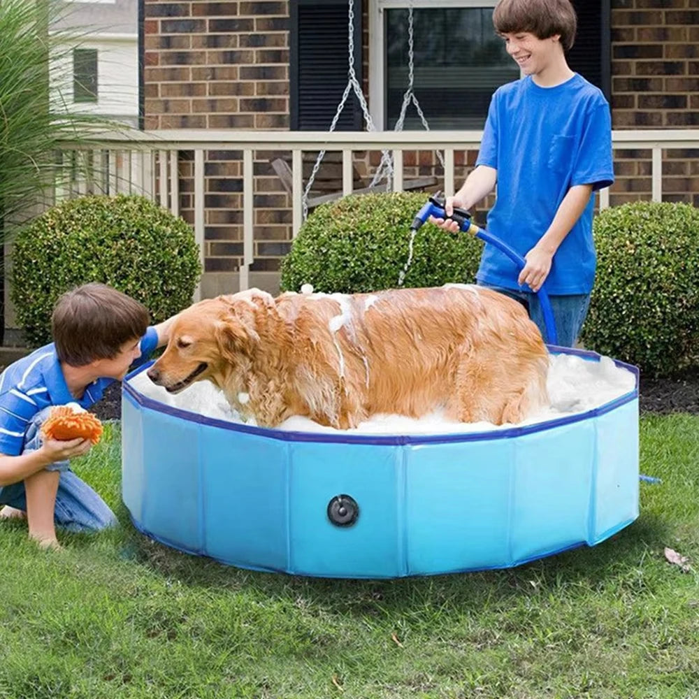 CWV Foldable Dog Swimming Pool Portable Grooming Tub