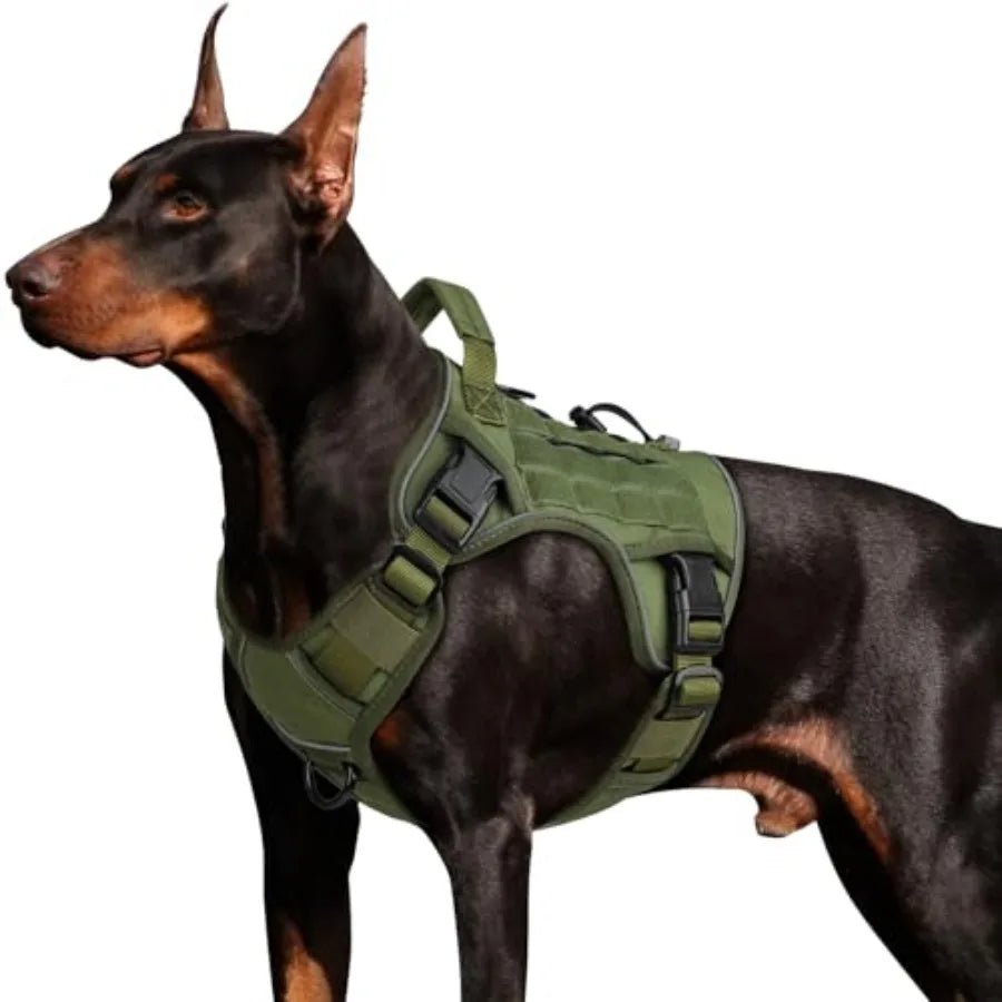 Heavy Duty Tactical No Pull Dog Harness With Handle Reflective