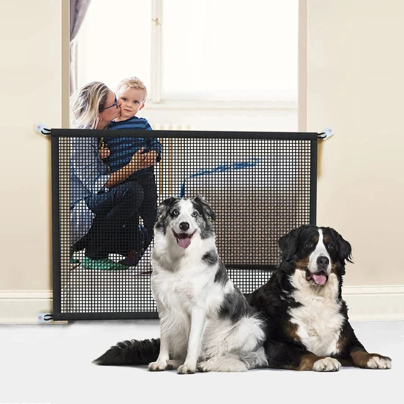 Folding Pet Dog Barrier Fence With Breathable Mesh Playpen