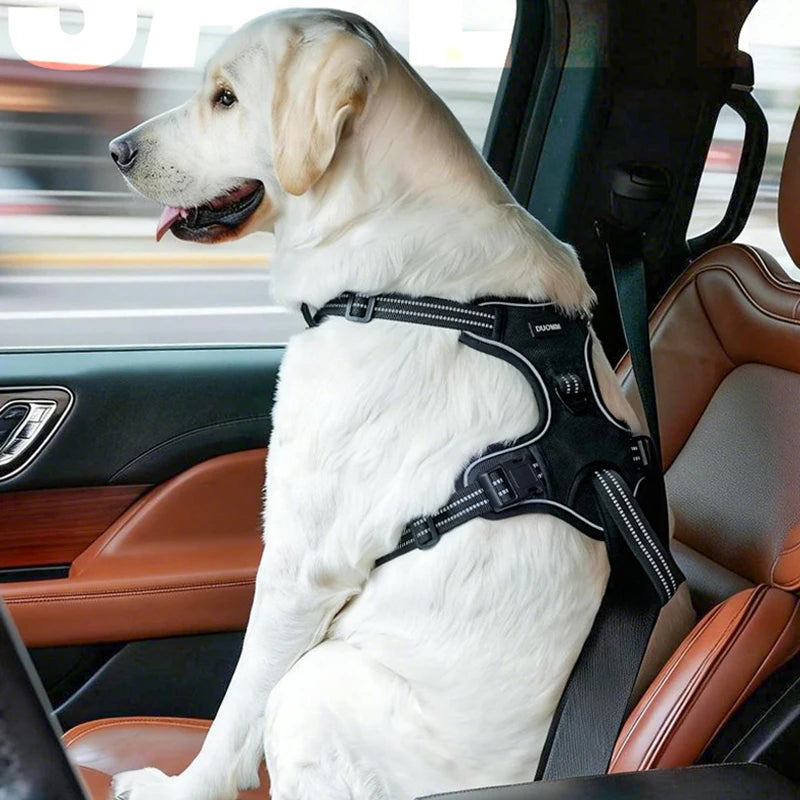 Reflective Heavy Duty Car Safety Harness With Seatbelt For Dogs