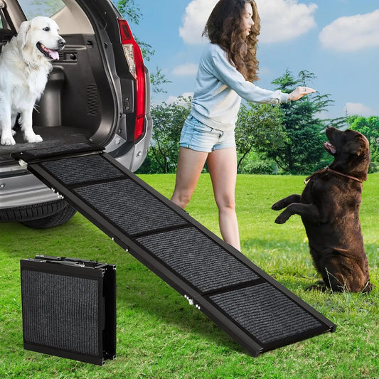 HiMISS Non Slip Folding Dog Car Ramp For Pet Travel