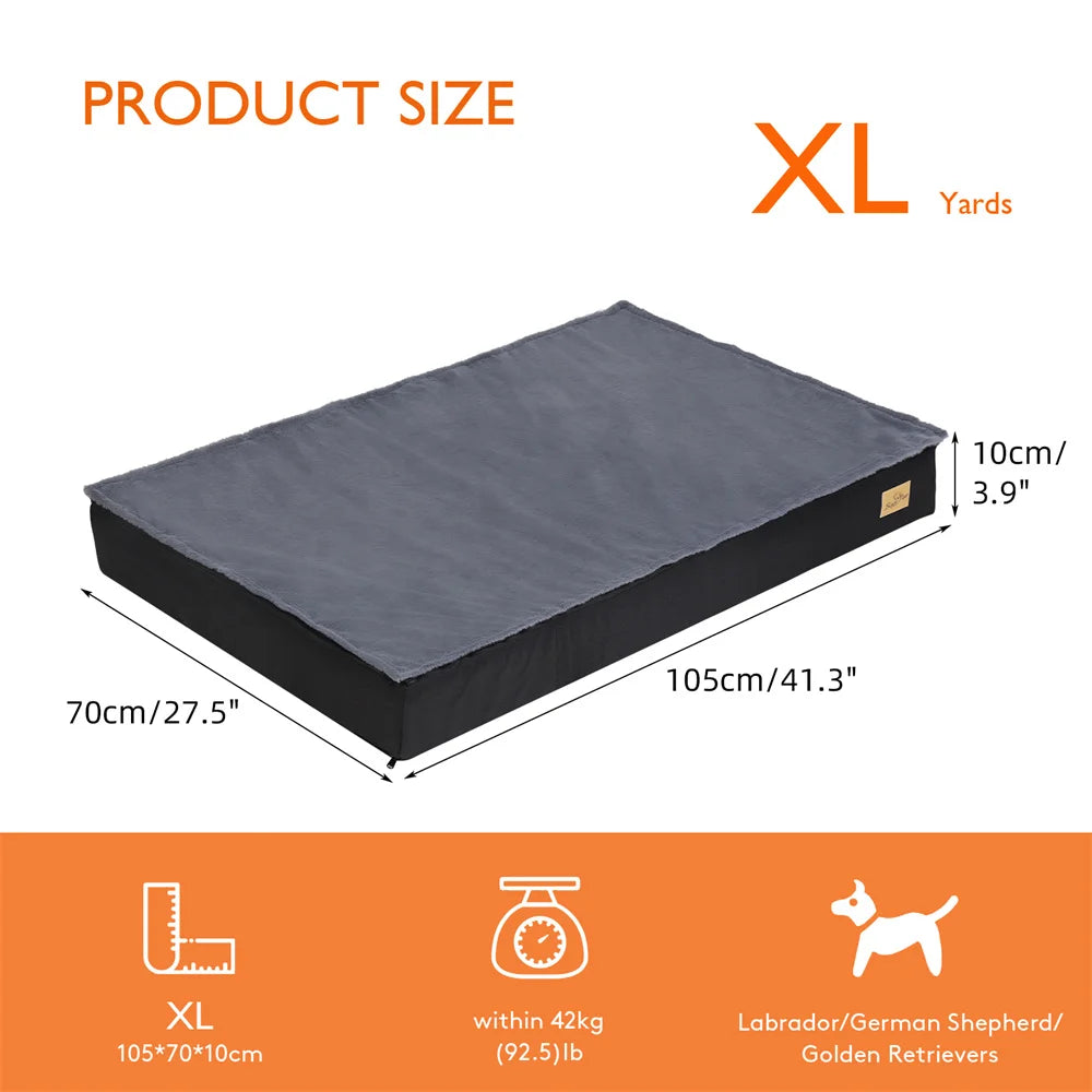 Borwart Waterproof Orthopedic Dog Bed With Removable Washable Cover