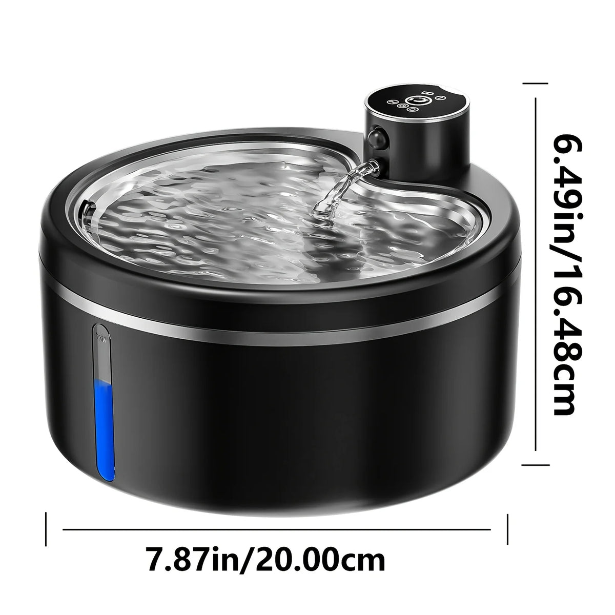 ERAMONG Wireless Stainless Steel Cat Water Fountain With Auto Sensor