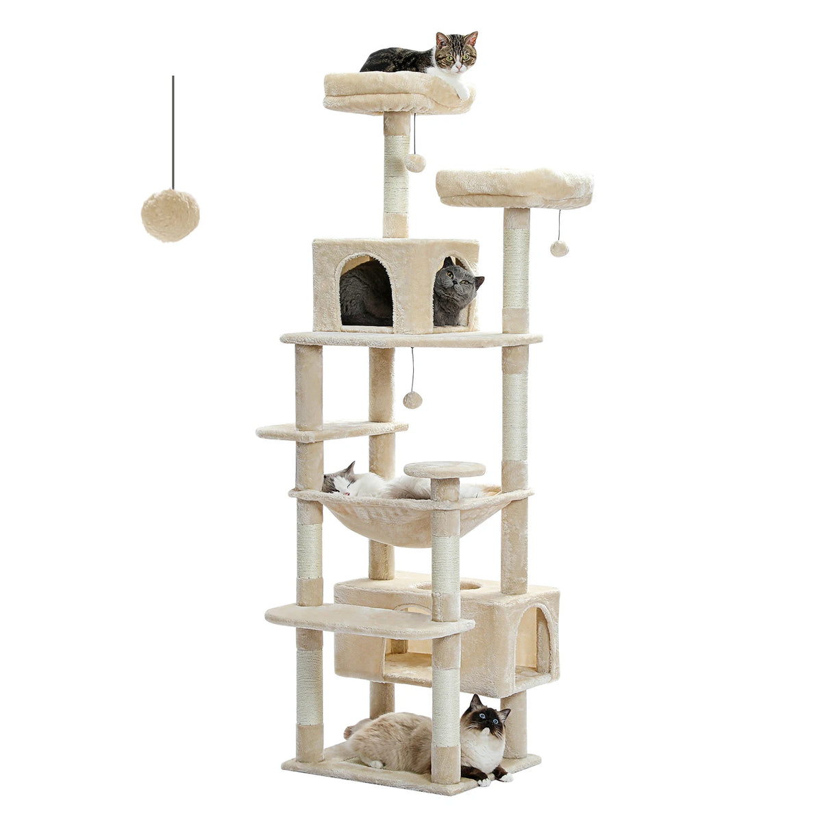 PAWZ Road Multi-Level Cat Tree With Sisal Scratching Posts