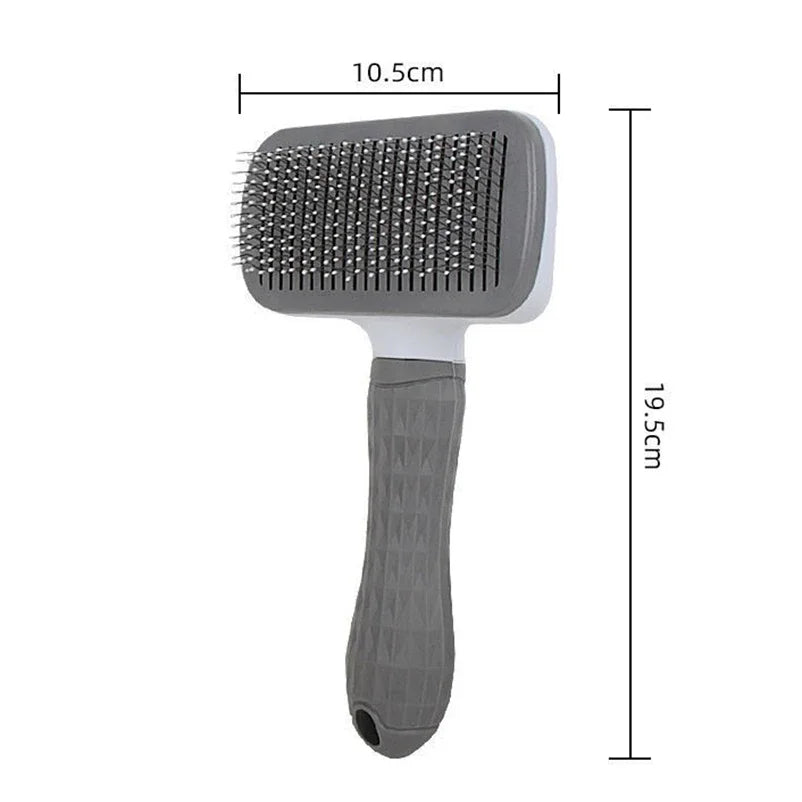 Long Hair Dog Cat Shedding Brush Multifunctional Bath Cleaning Grooming Comb Self-cleaning Pet Essential Supplies