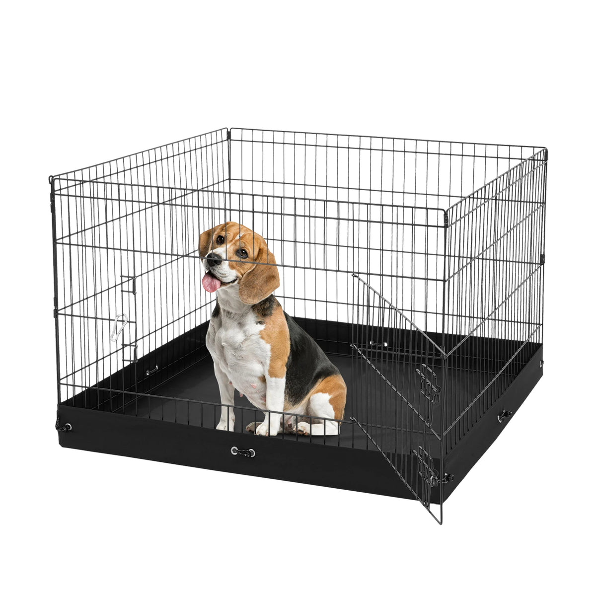 Vevor Foldable Metal Dog Playpen And Exercise Pen With Door