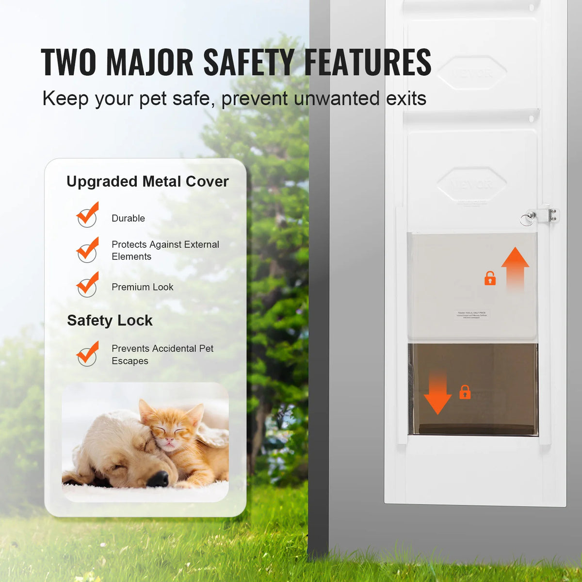 Adjustable Sliding Glass Pet Door With Aluminum Frame