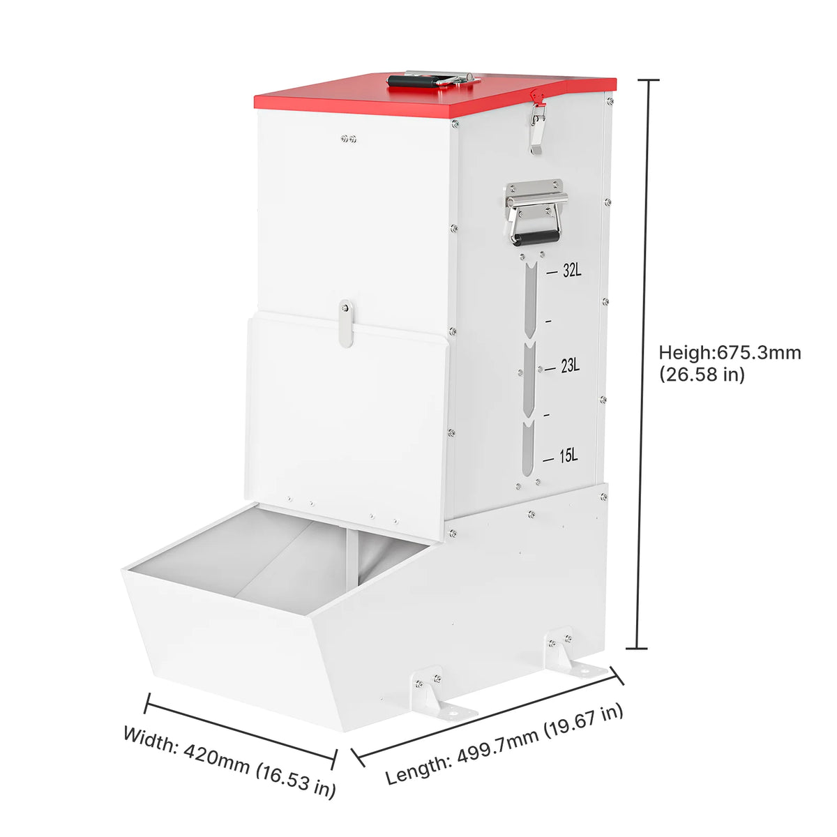 Automatic Lockable Stainless Steel Gravity Feeder for Dogs and Livestock