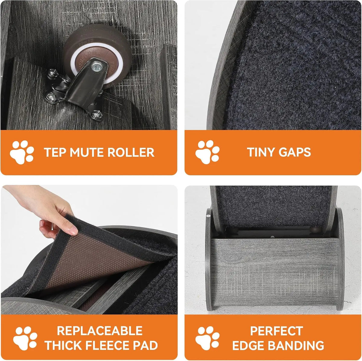 Garvee Cat Treadmill Running Wheel for Indoor 3 in 1 Cat Treadmill Wheels Roller Fitness Cats Toys Sports Cats Supplie Pet with Scratching Board and Play Balls