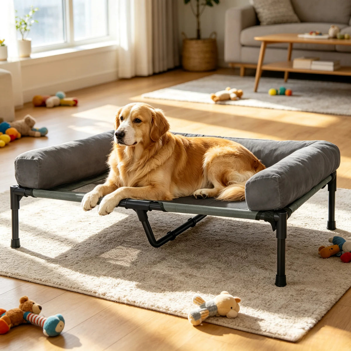 Bingopaw Elevated Dog Bed Breathable Mesh Cooling Raised Cot