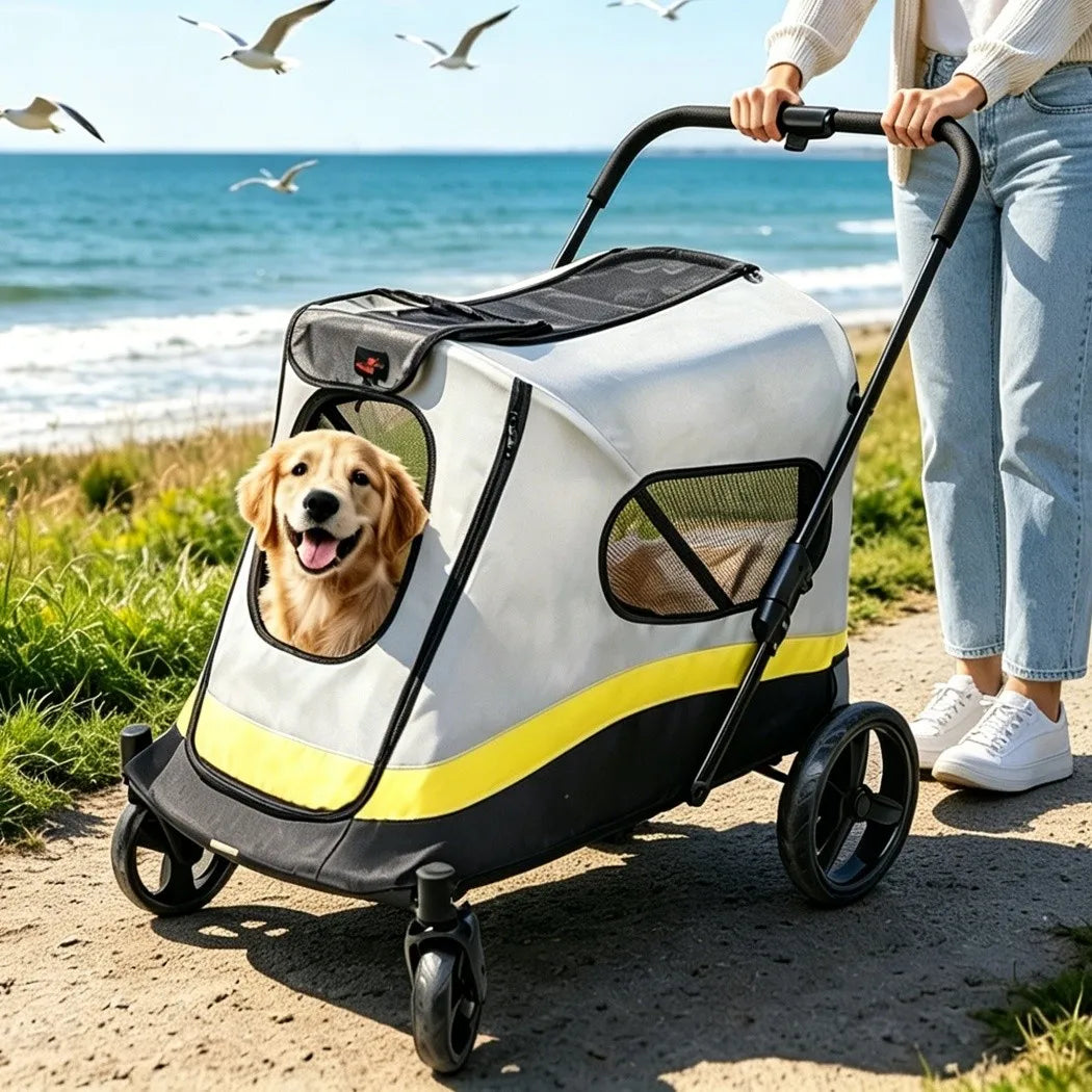 Bingopaw Portable Dual Entry All Terrain Dog Stroller Cart