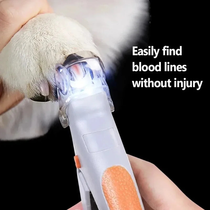 LED Pet Nail Clipper Light Assisted Trimmer For Pets