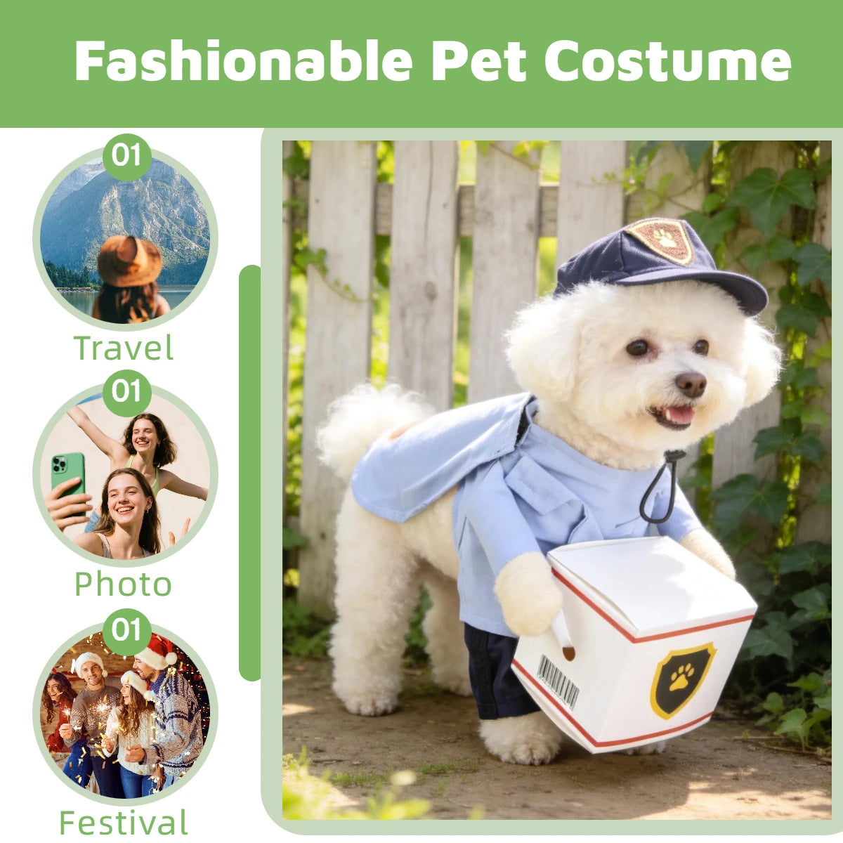 Cute Dog Transformation Costume For Seasonal Dress Up Fashion