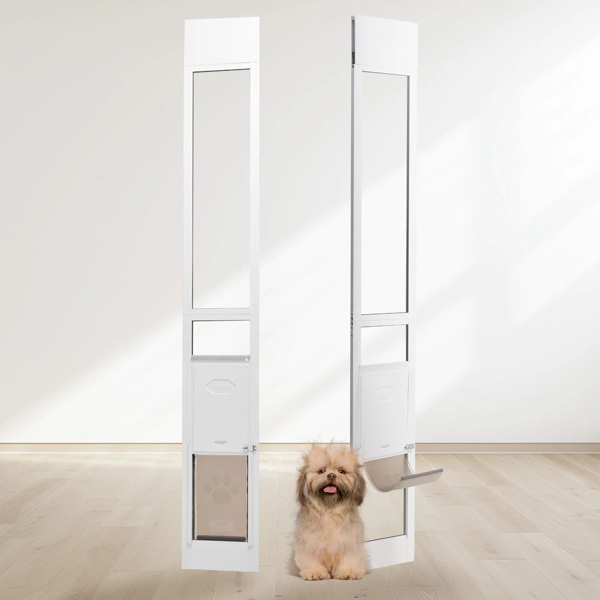 Adjustable Aluminum Dog Door For Sliding Glass Entryways