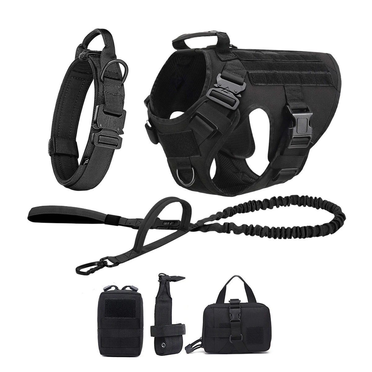 PetraVel Tactical Dog Harness With Adjustable Chest Plate
